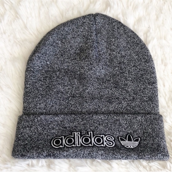 adidas Other - ADIDAS BEANIE HEATHER GREY BLACK ONE SIZE